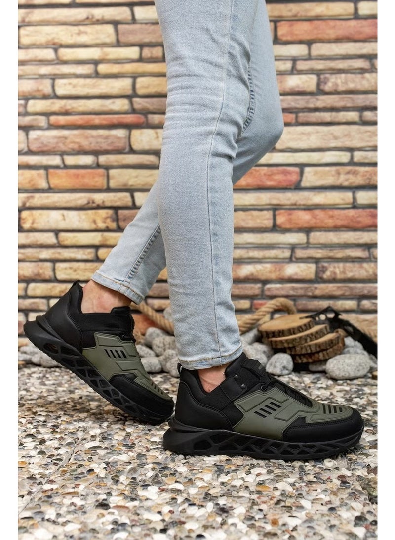 Khaki Black Men's Sneaker 00122021 - Image 3